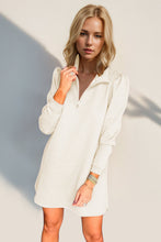 Load image into Gallery viewer, Double Take Textured Zip Long Sleeve Dress Classic Zip-Up Dress for Women Comfortable Outdoor Dress
