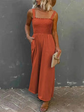 Load image into Gallery viewer, Stylish Smocked Wide : Leg Jumpsuit
