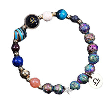 Load image into Gallery viewer, Blue San Volcanic Rock Constellation Bracelets – Colorful Twelve Constellations

