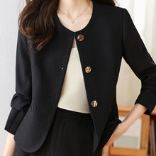 Load image into Gallery viewer, Women’s Cropped Crew Neck Jacket – Casual Lightweight Outerwear
