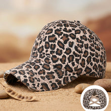 Load image into Gallery viewer, Washed Distressed Ponytail Baseball Cap
