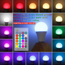 Load image into Gallery viewer, E27 RGB Led Bulb 5W 10W 15W Dimmable 16 Color Changing Magic Bulb GU10 8W AC 220V 110V RGB White IR Remote Control Night Light LED Light Bulb, Color Changing Light Bulb with Remote
