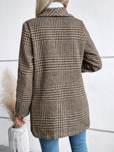 Load image into Gallery viewer, Women's Plaid Collared Neck Buttoned Long Sleeve Jacket – Classic &amp; Lightweight Outerwear for Everyday Wear
