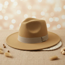 Load image into Gallery viewer, Wide Brim Bell Crown Wool Hat – Unisex Sun &amp; Warmth Hat
