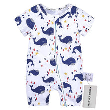 Load image into Gallery viewer, Modern Printed Newborn Baby Short Sleeved Cotton Jumpsuit Infant Cartoon Animal Costumes Clothing For Girls and Boys Kids
