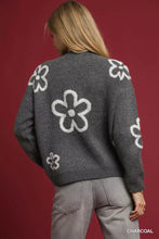 Load image into Gallery viewer, Umgee Round Neck Sweater with Floral Accents
