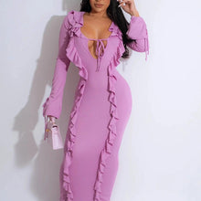 Load image into Gallery viewer, Pure Color Tied Stringy Selvedge Dress
