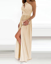 Load image into Gallery viewer, Women's One Shoulder High Split Cutout Sleeveless Elegant Sexy Cocktail Maxi Dress
