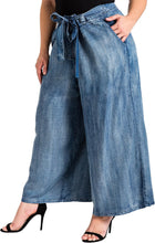 Load image into Gallery viewer, Standards &amp; Practices Women’s Plus Size Tencel Denim Wide-Leg Palazzo Pants
