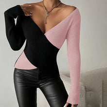 Load image into Gallery viewer, Women's Elegant V-Neck Cross Front Sweater
