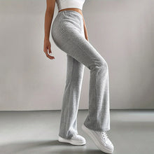 Load image into Gallery viewer, Solid Rib-Knit Pull-On Jogger Pants for Women
