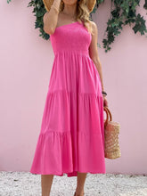 Load image into Gallery viewer, Smocked Single Shoulder Sleeveless Dress Stylish &amp; Comfortable Summer Long Dress Lightweight Dress
