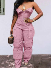 Load image into Gallery viewer, Tube Snap Down : Cargo Jumpsuit
