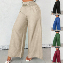 Load image into Gallery viewer, Women's High-Waist Drapey Wide-Leg Pants | Elastic Drawstring 5 Colors
