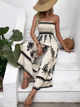 Load image into Gallery viewer, Smocked Printed : Wide Leg Jumpsuit
