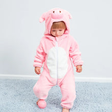 Load image into Gallery viewer, Cartoon Flannel Baby Rompers - # BAAA21110013
