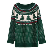 Load image into Gallery viewer, Women's Casual Pine Pattern Sweater
