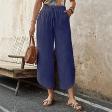 Load image into Gallery viewer, 🌿 Women's Cotton-Linen Cropped Drawstring Pants
