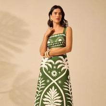 Load image into Gallery viewer, Women's Floral Printed Camisole &amp; High-Waisted Midi Skirt Set

