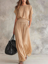 Load image into Gallery viewer, Women's Chiffon High-Waist Ruched Maxi Dress
