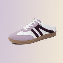 Load image into Gallery viewer, Women's Slip-On Half Slipper Sneakers | Color-Block Striped Casual Shoes in 3 Colors | EU 36–43
