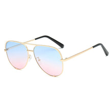 Load image into Gallery viewer, Luxury Lady Vintage Round Metal  Sunglasses For  Driving Black Retro Mirror Sunglasses Woman  Shade Sunglasses With  UV400 Protection
