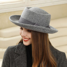 Load image into Gallery viewer, Vintage Bow British Retro Flat Top Hat for Women
