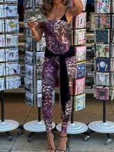 Load image into Gallery viewer, Leopard Spaghetti : Strap Jumpsuit
