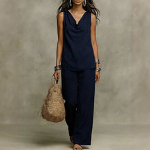 Load image into Gallery viewer, Women's Slash-Neck Sleeveless Tank Top &amp; Casual Pants Set
