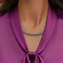 Load image into Gallery viewer, Elegant Satin Ribbon Blouse — Long Sleeve Button-Down Work Shirt
