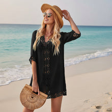 Load image into Gallery viewer, Resort Beach Tunic Dress | Patchwork Cover-Up
