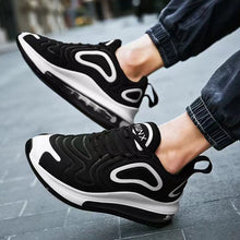 Load image into Gallery viewer, Casual Air Cushion Black Shoes Men Outdoor Breathable  Lace-up Sneakers Running Sports Shoes
