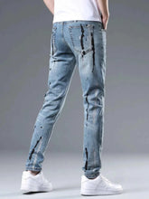 Load image into Gallery viewer, Men's Splatter-Paint Style Slim Fit Jeans

