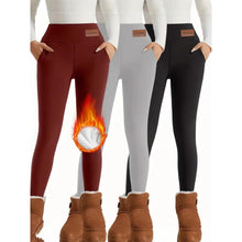 Load image into Gallery viewer, Women’s High-Waist Fleece-Lined Warm Leggings
