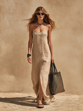 Load image into Gallery viewer, Women's Minimalist Sleeveless Slip Dress – Loose Fit Resort Style
