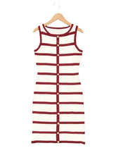 Load image into Gallery viewer, Contrast Stripe Knit Sleeveless Midi Dress – 5 Colors, S–L
