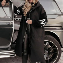 Load image into Gallery viewer, Women’s Letter Print Hooded Coat
