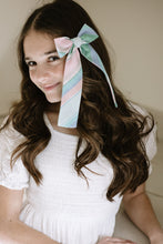 Load image into Gallery viewer, Easter Basket Stripe Lady Hair Bow
