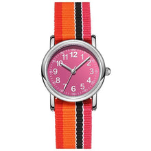 Load image into Gallery viewer, Easy To Read Quartz Watches Nylon Strap Sweat Proof Movement Analog Watch For Girls Boys Teens Minimalist Wrist Watch With Soft Band Learning Time Watch First Watch Soft Cloth Strap
