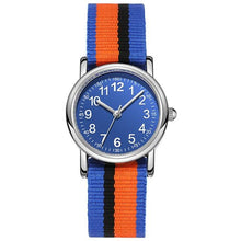 Load image into Gallery viewer, Easy To Read Quartz Watches Nylon Strap Sweat Proof Movement Analog Watch For Girls Boys Teens Minimalist Wrist Watch With Soft Band Learning Time Watch First Watch Soft Cloth Strap
