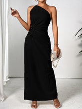 Load image into Gallery viewer, One Shoulder Sleeveless Maxi Dress Elegant &amp; Sophisticated Evening Wear Women Luxury Party Dress
