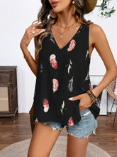 Load image into Gallery viewer, Women’s Feather Print V-Neck Camisole
