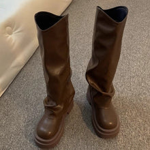 Load image into Gallery viewer, Women’s Platform Dress Boots – British Style Autumn/Winter
