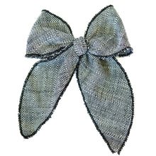 Load image into Gallery viewer, Ebony Tweed Darling Hair Bow
