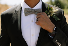 Load image into Gallery viewer, Ebony Tweed Men's Pre-tied Bow Tie
