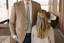 Load image into Gallery viewer, Ebony Tweed Lady Hair Bow
