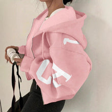 Load image into Gallery viewer, Women’s Zip-Up Printed Sweatshirt – Long Sleeve Casual Jacket
