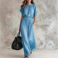 Load image into Gallery viewer, Women's Chiffon High-Waist Ruched Maxi Dress
