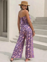 Load image into Gallery viewer, Tied Printed Tube : Wide Leg Jumpsuit
