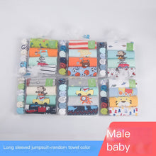 Load image into Gallery viewer, Newborn Long Sleeve Triangle Bodysuit &amp; Towel Socks Gift Set - # BANB11110015
